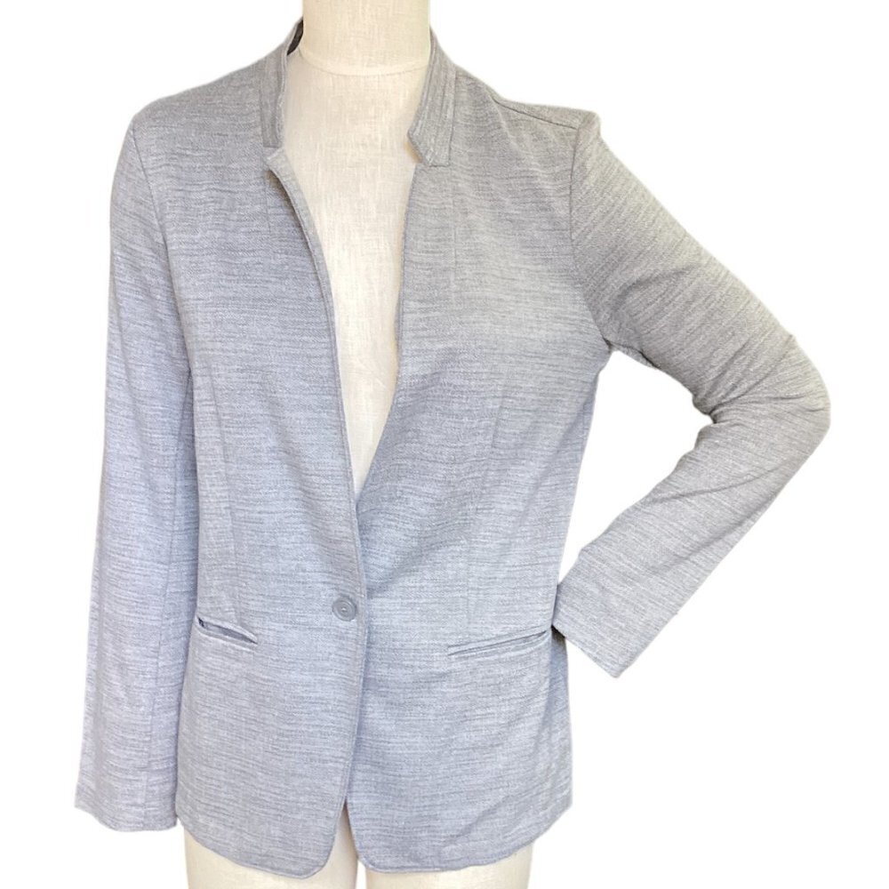 Banana Republic Blazer Jacket Sz M Gray 145C - Picture 1 of 7